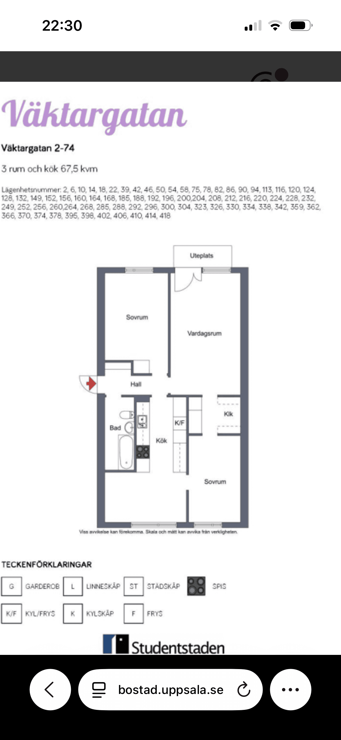 Apartment in Uppsala