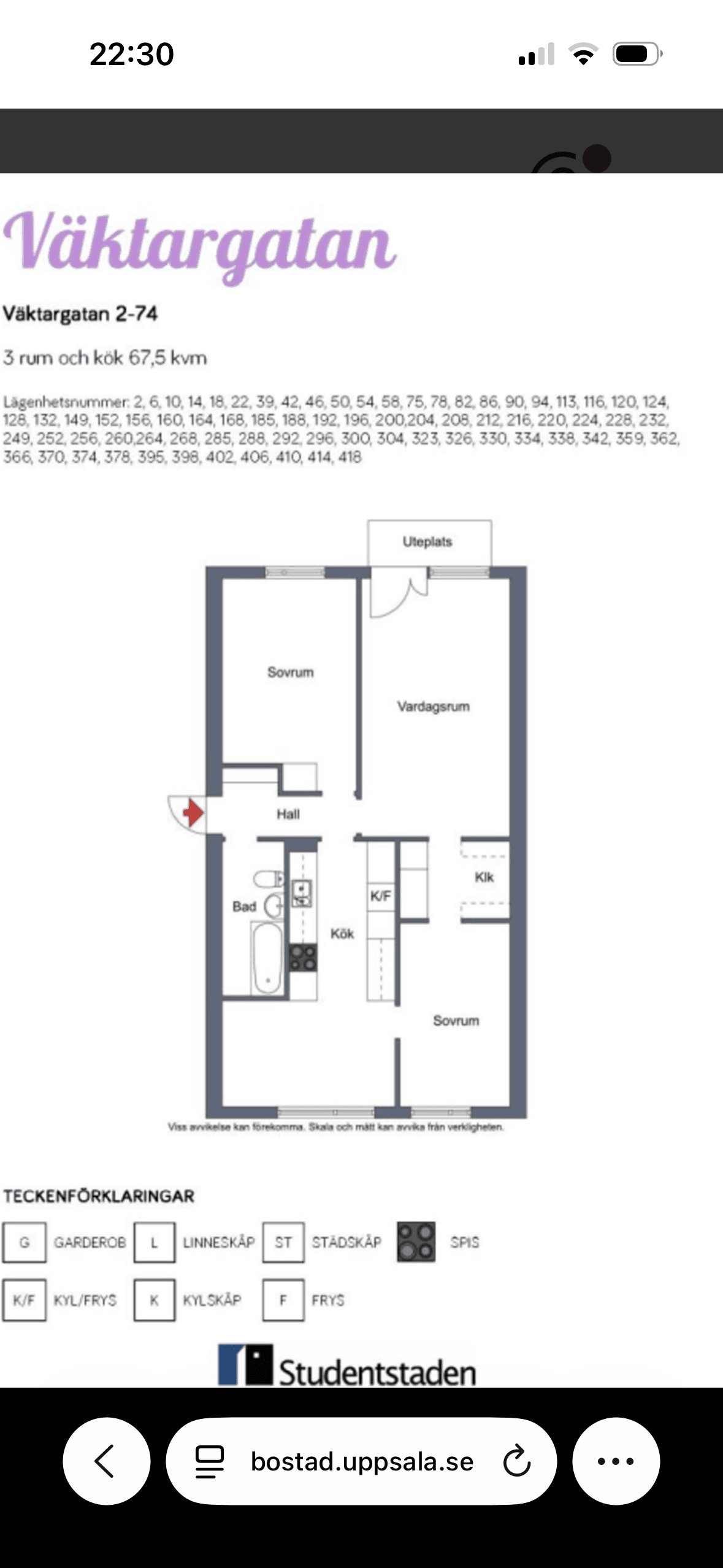 3-room apartment in Uppsala, Väktargatan - image 1