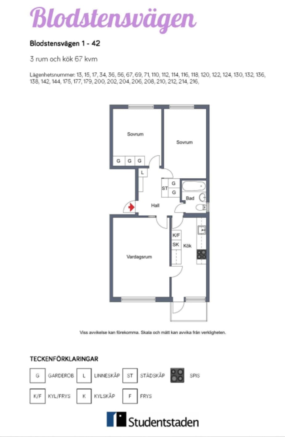 3-room apartment in Uppsala, Blodstensvägen - image 2